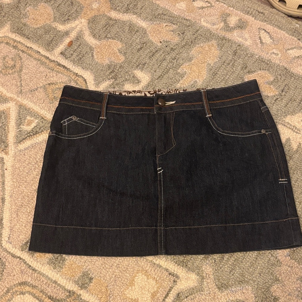 SO Black Denim Mini Skirt